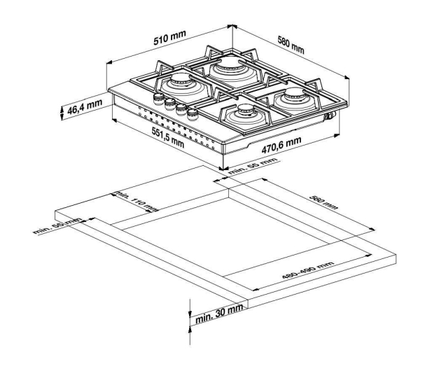 Płyta gazowa Beko HIAW64225SX - 1437920 - zdjęcie 2